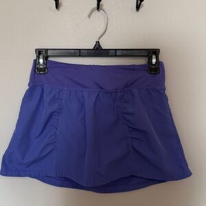 Purple champion tennis skirt